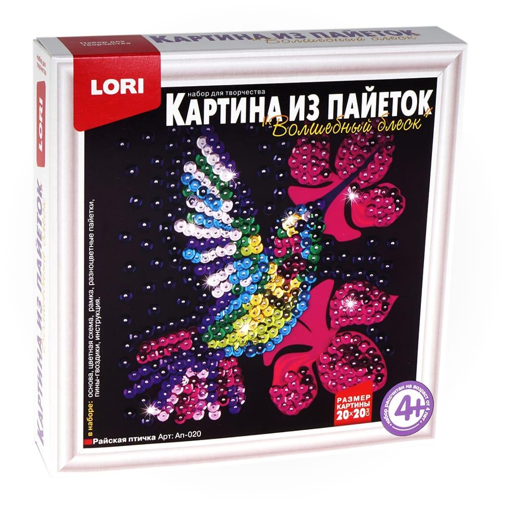 Картина из пайеток LORI "Райская птичка"