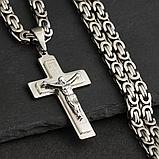 Кулон-крестик  "Крест Cross" стальной, фото 5