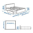 Кровать +2 ящика МАЛЬМ белый 160х200 Лонсет ИКЕА, IKEA, фото 3