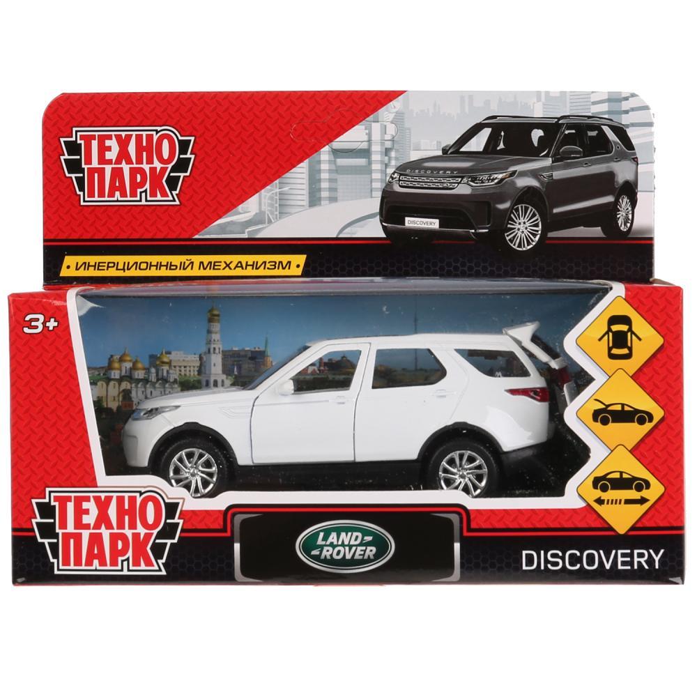 Технопарк Металлическая инерционная модель Land Rover Discovery белый, 12 см
