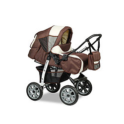 Коляска трансформер Alis «AMELIA I», (Аm 02, коричневый+св.бежевый)