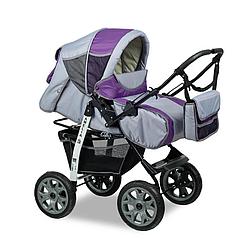 Коляска-трансформер Alis  "AMELIA I Аm 04" (серый+фиолетовый)