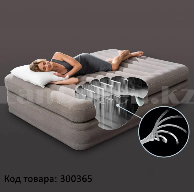 Надувной матрас двуспальный со встроенным электронасосом Prime Comfort Intex 64446 (203*152*51 см)