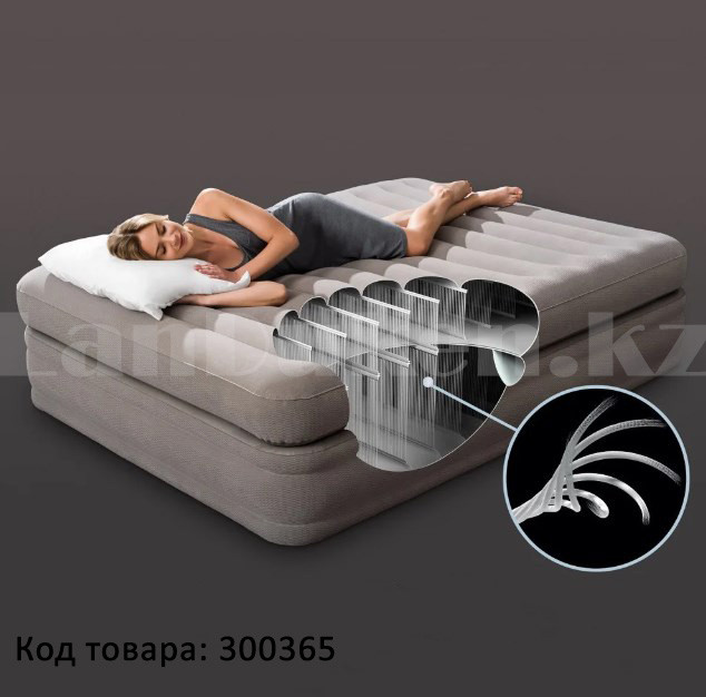 Надувной матрас двуспальный со встроенным электронасосом Prime Comfort Intex 64446 (203*152*51 см), фото 1