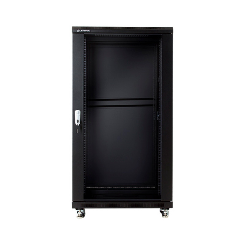 LinkBasic Шкаф серверный 22U, 600*1000*1200, цвет чёрный, передняя дверь стеклянная (тонированная)