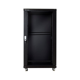 LinkBasic Шкаф серверный 22U, 600*1000*1200, цвет чёрный, передняя дверь стеклянная (тонированная)