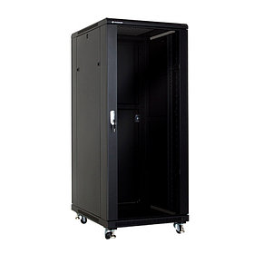 LinkBasic NCB 32U 600*600*1600, Шкаф серверный, цвет чёрный, передняя дверь стеклянная (тонированная)