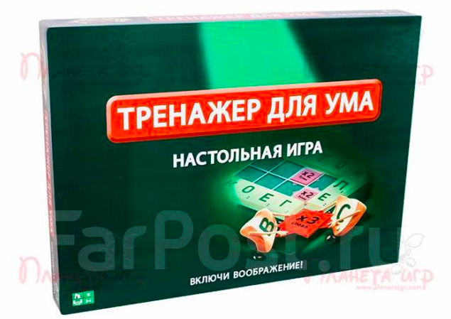 Игра настольная Тренажер для ума Скрабл / Игра кроссворд