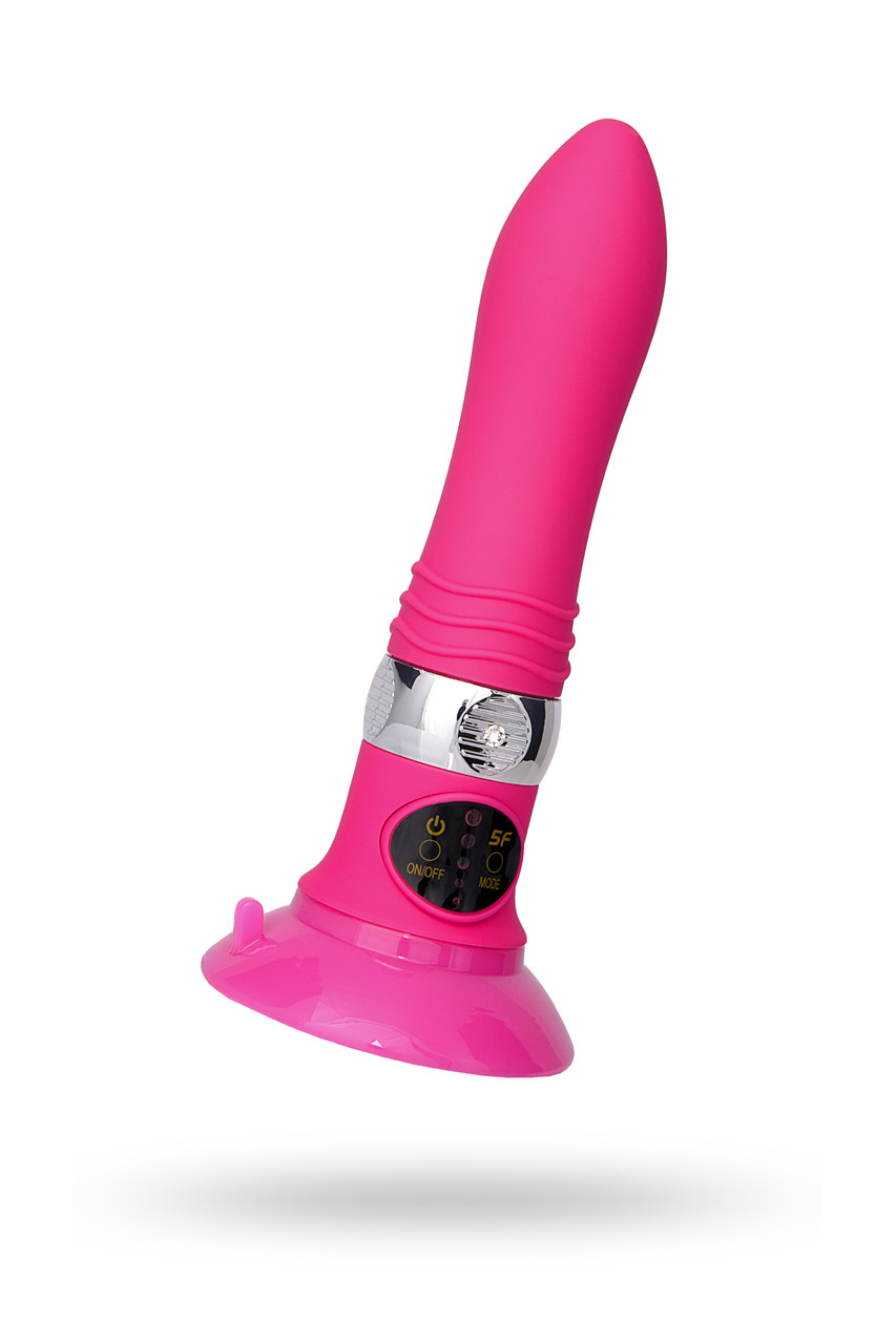 Нереалистичный вибратор Sexus Funny Five, ABS пластик, Розовый, 18,5 см