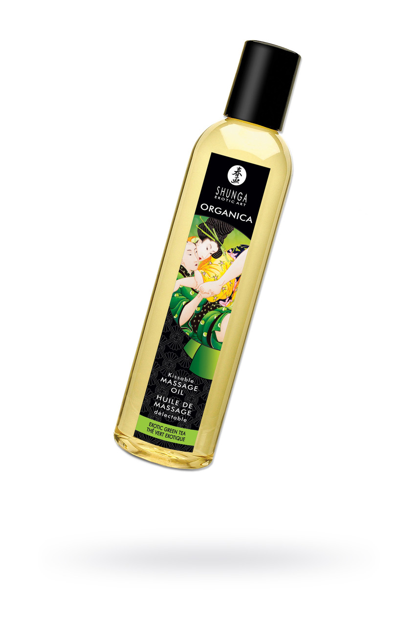 Масло для массажа Shunga Organica Exotic Green Tea, натуральное, с расслабляющим эффектом, с ароматом зелёного чая, 250 мл