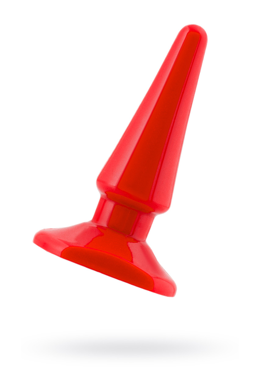 Анальная втулка Black & Red by TOYFA, водонепроницаемая, ПВХ, красная, 10 см, Ø 3 см