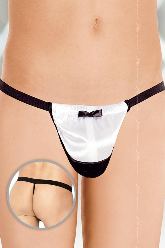Стринги мужские с бабочкой SoftLine Collection, белый, S/L