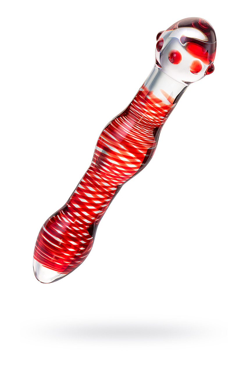 Двусторонний фаллоимитатор Sexus Glass, Стекло, прозрачный 19см