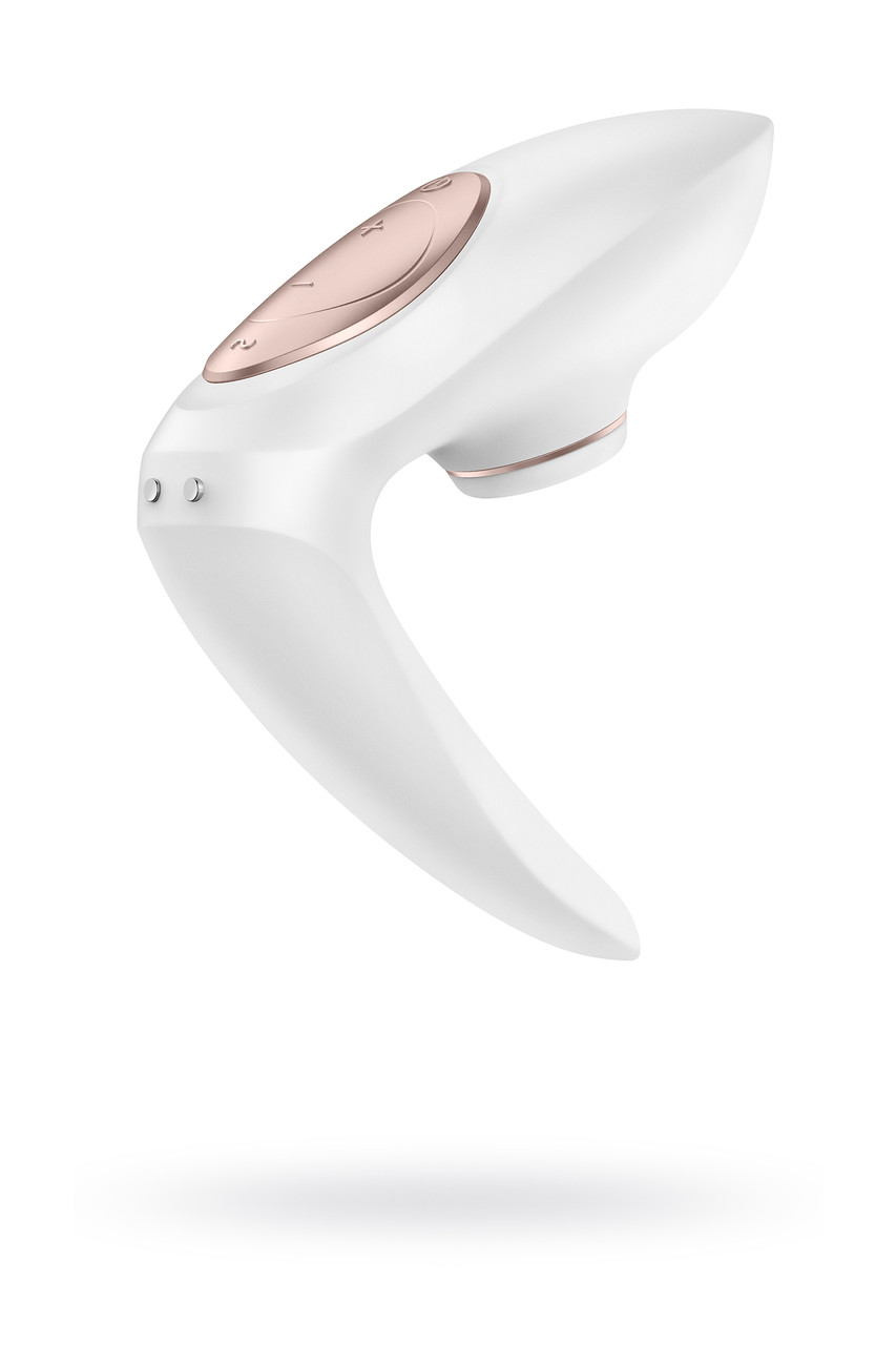 Стимулятор для пар Satisfyer Pro 4 Couples, вакуум-волновой бесконтактный, силикон, белый, 19,5см