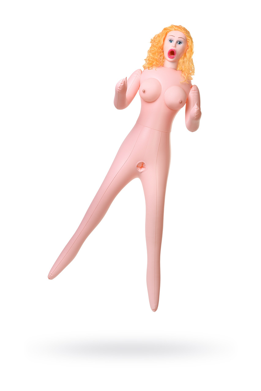 Кукла надувная Celine с реалистичной головой, блондинка, с тремя отверстиями, TOYFA Dolls-X, кибер вставка
