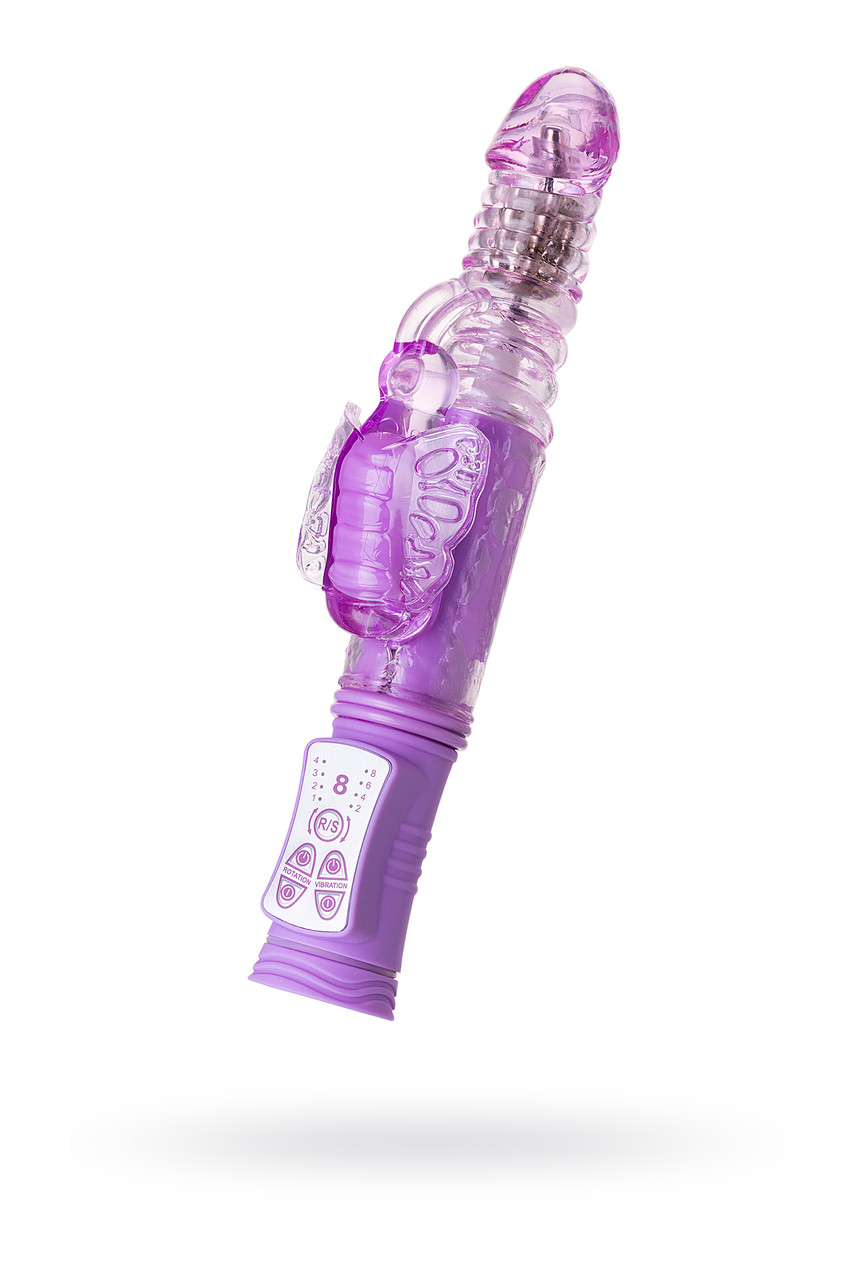 Вибратор с клиторальным стимулятором TOYFA A-Toys High-Tech fantasy , TPE, Фиолетовый, 25,5 см