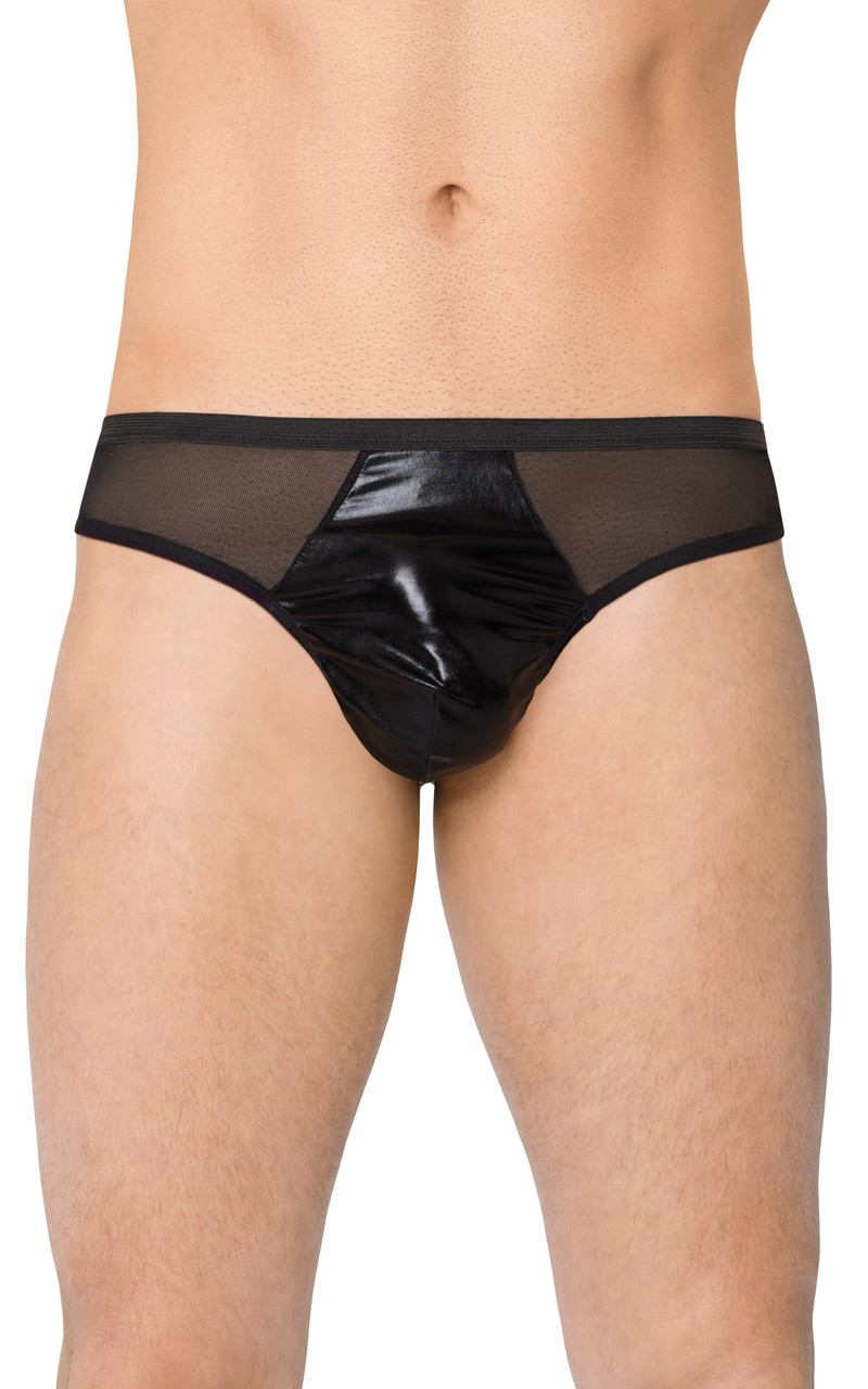 Трусы мужские Wetlook + Сетка SoftLine Collection, чёрный, XL