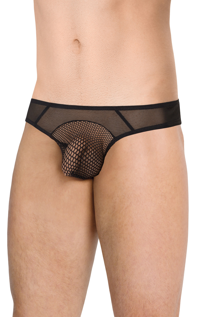 Трусы мужские со вставками из сетки SoftLine Collection, чёрный, M/L
