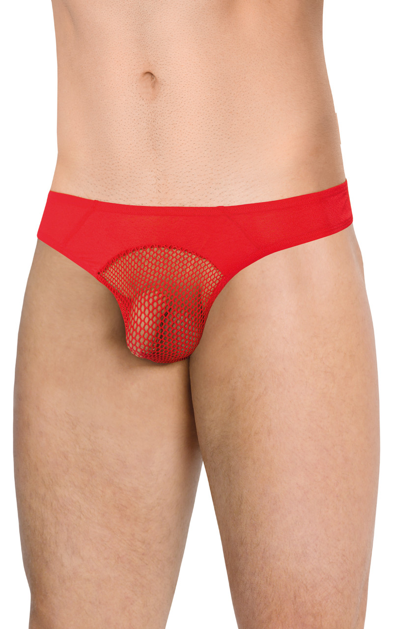 Трусы мужские со вставками из сетки SoftLine Collection, красный, XL
