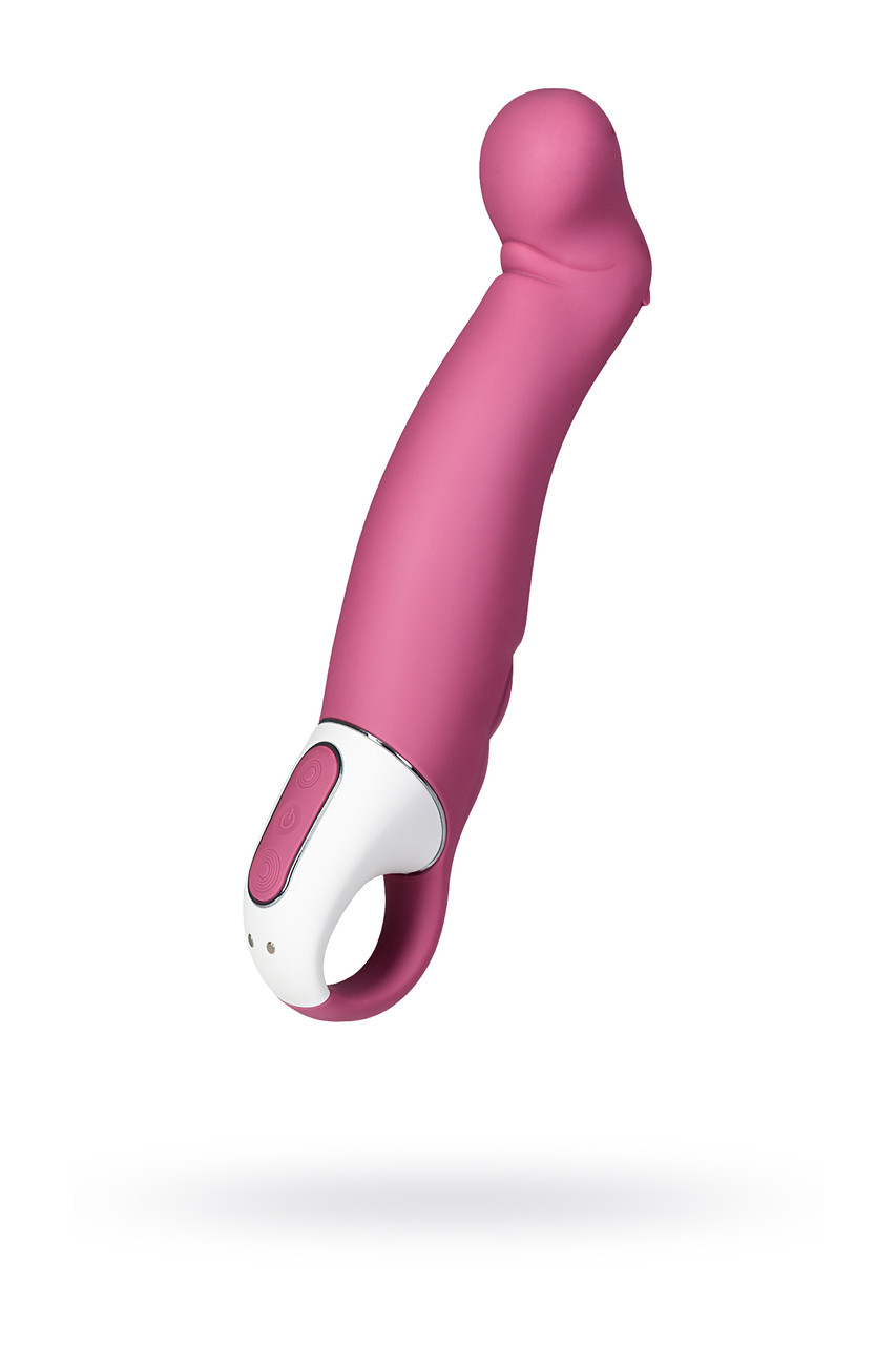 Нереалистичный вибратор Satisfyer Vibes Petting Hippo, Силикон, Красный, 22,9 см