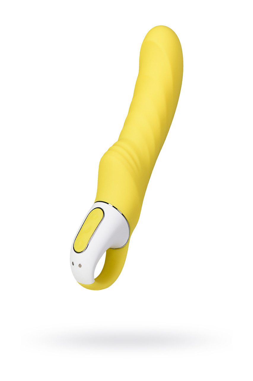 Нереалистичный вибратор Satisfyer Vibes Yummy Sunshine, Силикон, Желтый, 22,5 см