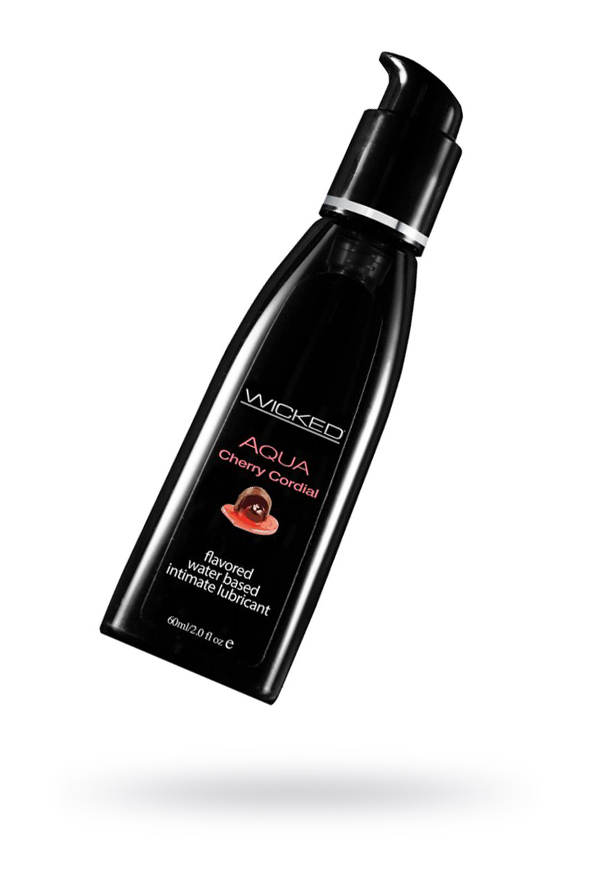 Лубрикант WICKED AQUA Cherry Cordial, со вкусом вишневого ликера, 60 мл