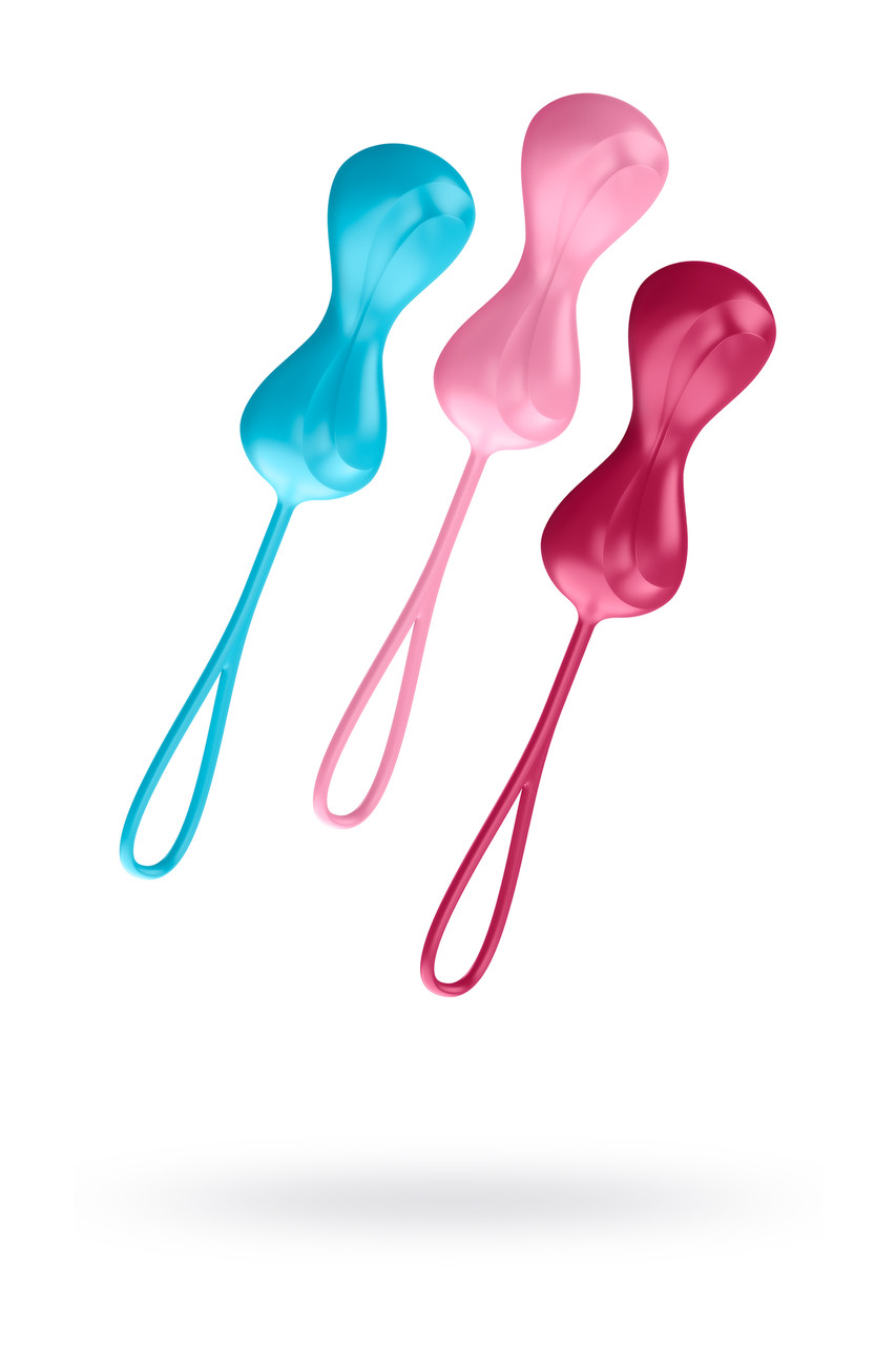 Набор вагинальных шариков Satisfyer Balls C02 Double, Силикон, Ассорти, Ø 3,2 см