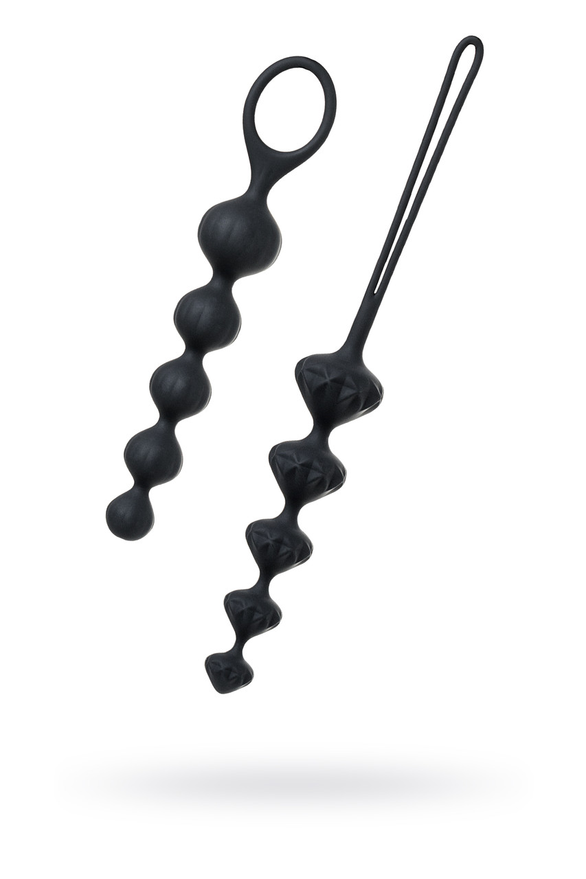 Набор анальных цепочек Satisfyer Beads, силикон, черный