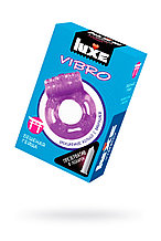 Виброкольцо LUXE VIBRO Бешеная гейша + презерватив, 1 шт