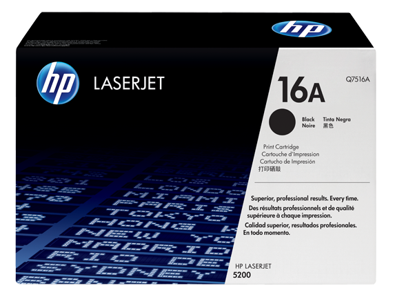 HP Q7516A Картридж лазерный черный HP 16A для LaserJet 5200