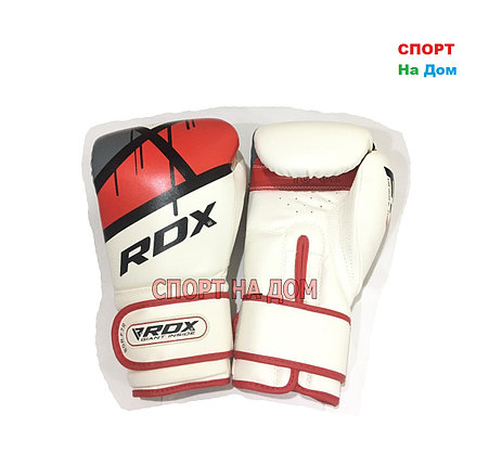 Боксерские перчатки RDX (кожа) 10 OZ белые, фото 2