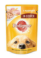 Pedigree влажный корм для взрослых собак всех пород, с курицей в соусе- 100 г