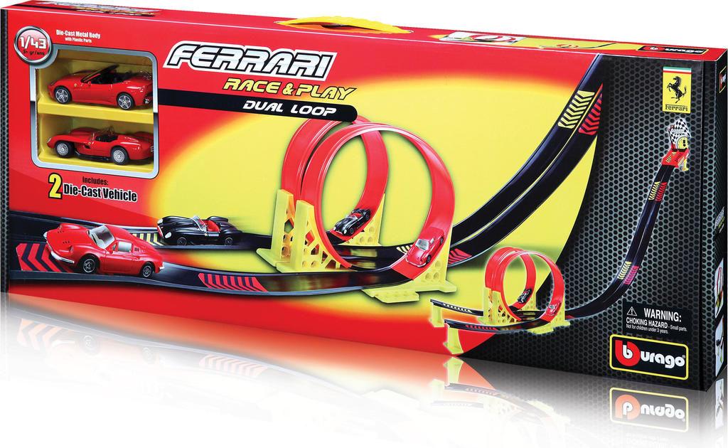 BBURAGO: Игр.набор FERRARI с 2 машинками 1:43, в асс., фото 1