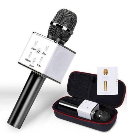 Караоке-микрофон беспроводной TUXUN Q7 со встроенной bluetooth-колонкой (Черный) - фото 1 - id-p79268464