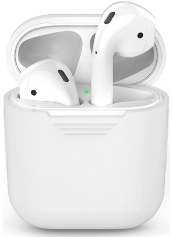Силиконовый чехол для Apple AirPods (белый)