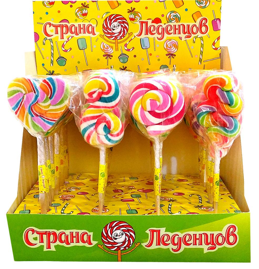 Карамель на палочке "Веселье" 30гр в шоу-боксе 40шт