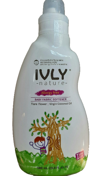 Ivly КОНДИЦИОНЕР для белья с экстрактами тиаре и кокосового масла Nature Baby Fabric Softener / 1000 мл.