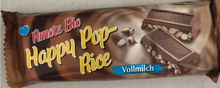 Рисовые хлопья в молочном шоколаде Amore Bio, 50 гр