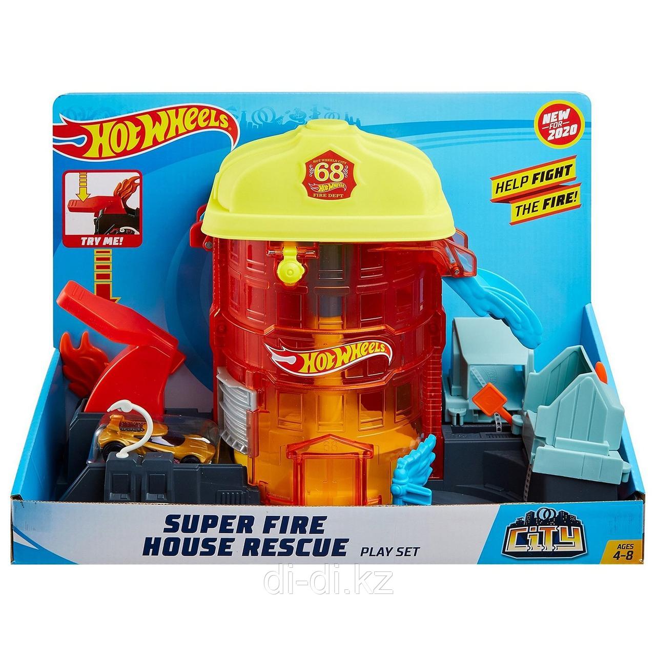 Набор игровой Hot Wheels Сити Пожарная суперстанция