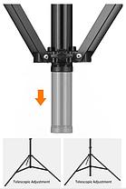Стойка 260 см для студийного света до 10 кг с алюминиевой головкой 1/4 " - 3/8 ", фото 3