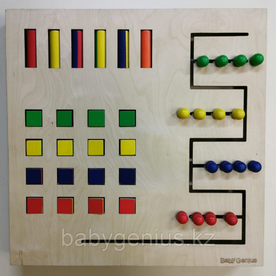 Настенный модуль для подбора цвета и сравнения цветов, панель Монтессори развивающая