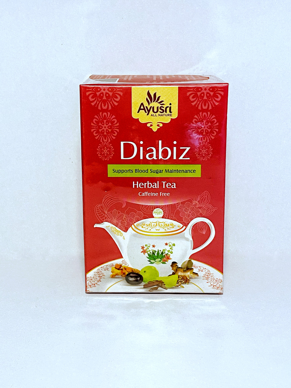 Аюрведический чай при диабете, Диабиз,  Diabiz Herbal Tea, 40 гр, Ayusri