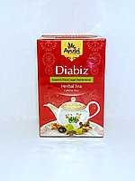 Аюрведический чай при диабете, Диабиз,  Diabiz Herbal Tea, 40 гр, Ayusri