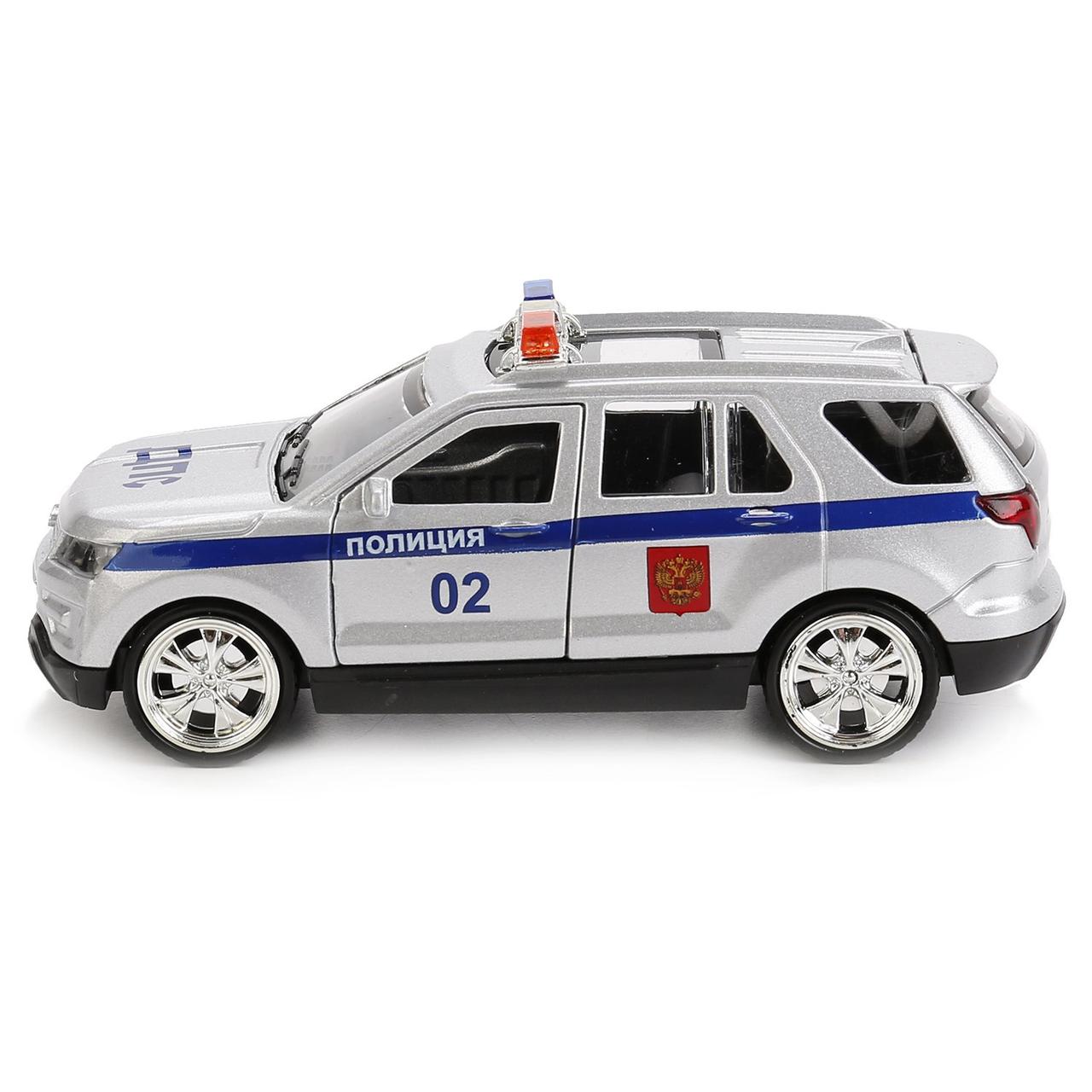 Технопарк Металлическая инерционная модель Ford Explorer, Полиция, 12 см. - фото 4 - id-p79224170