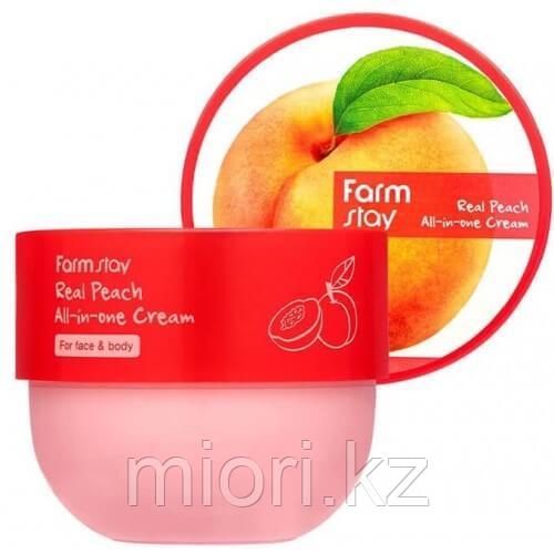 Многофункциональный крем для лица и тела с экстрактом персика,FarmStay Real Peach All-in-one Cream