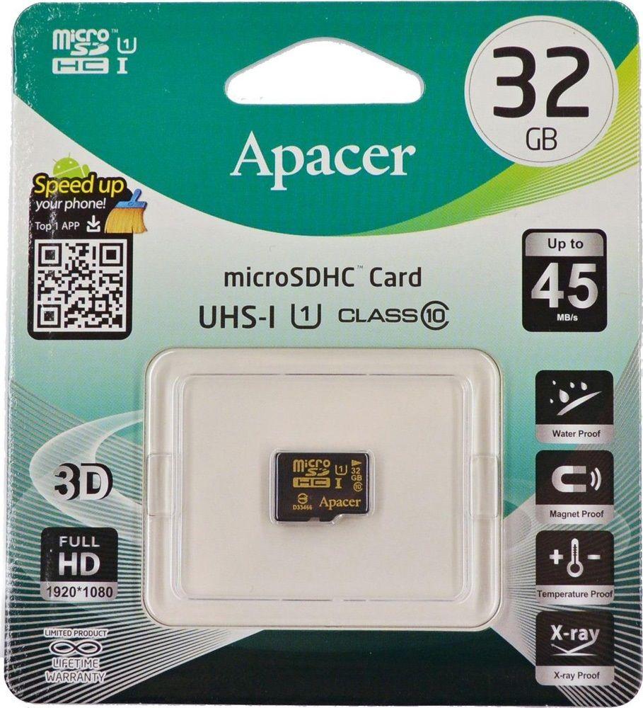 Карта памяти Apacer micro SD 32gb @10 - фото 1 - id-p70345739