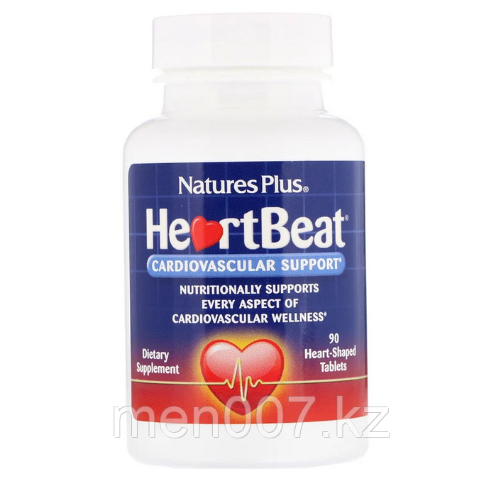 БАД HeartBeat, поддержка сердечно-сосудистой системы США (90 таблеток) Nature's Plus