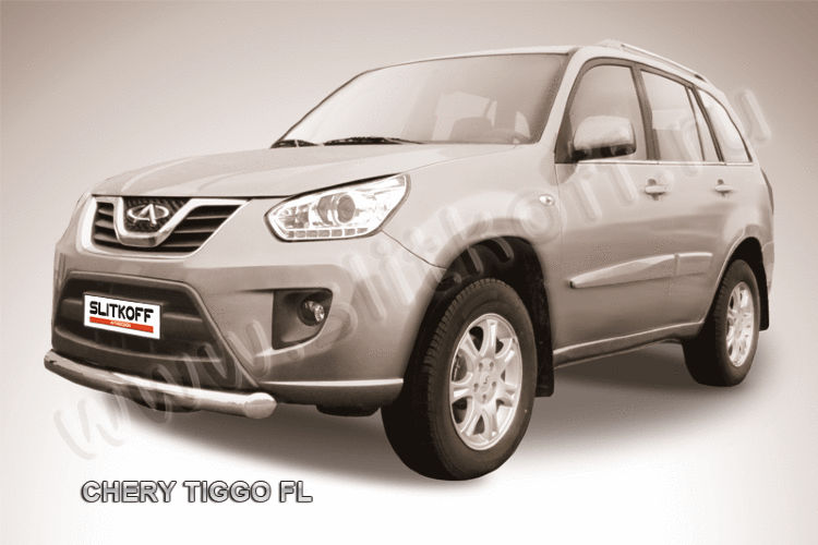 Защита переднего бампера d76 Chery Tiggo FL (2013)