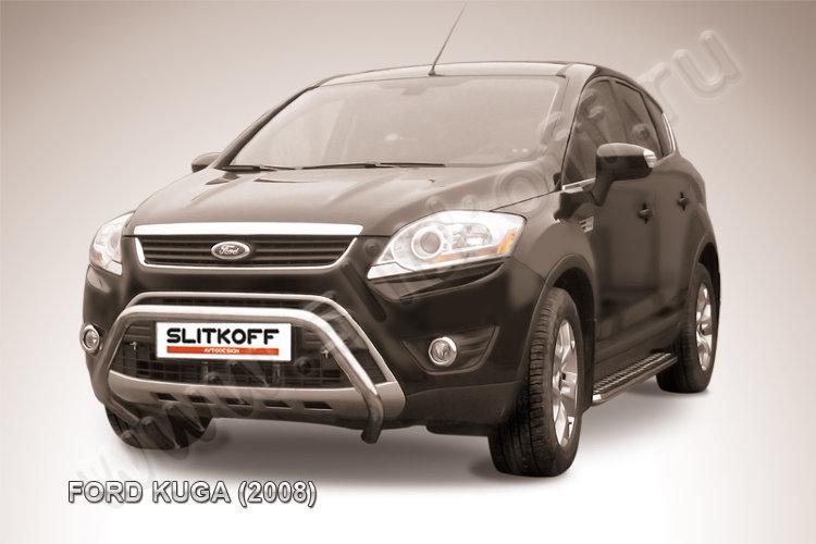 Кенгурятник d57 низкий "мини" Ford Kuga (2008)