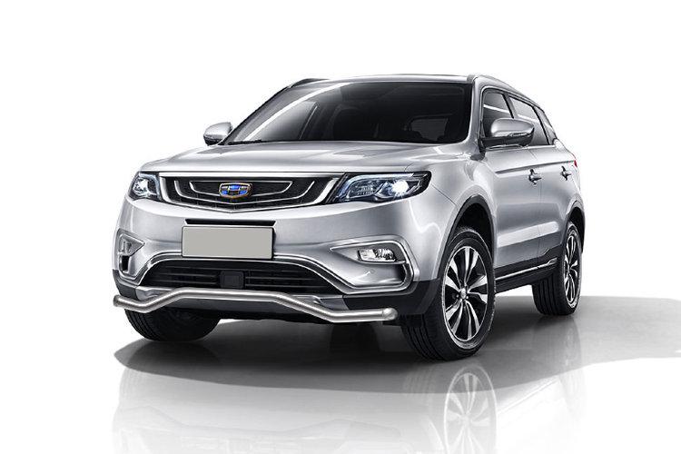 Защита переднего бампера d57 "Волна" Geely Atlas